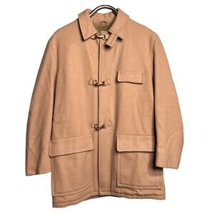 Vintage 50s Danville Co Mens Size Large Wool Toggle Coat Plush Lining Preppy